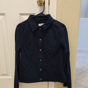 Christopher & Banks Dark Blue Jean Jacket